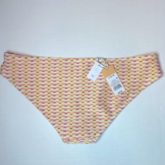 Kona Sol Lurex Shine Hipster Ribbed Texture Bikini Bottom Size L (12 - 14) New! - Picture 4 of 7